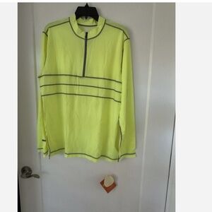 NWT $89 SUN SOUL men's Long Sleeve Sport  Shirt Means YELLOW Size XL